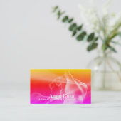 *~* Aromatherapie Essenzielle Öle Flasche Hand Visitenkarte (Stehend Vorderseite)