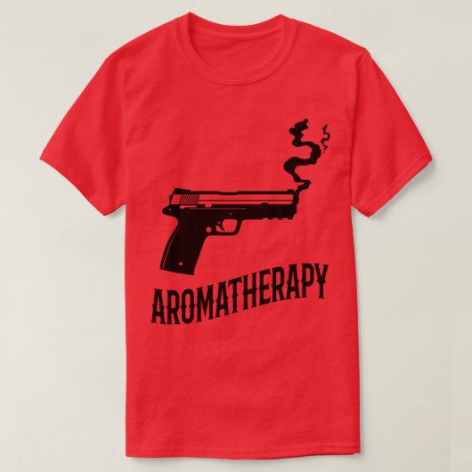 Aromatherapie Gun Owner Spaß T-Shirt (Design vorne)