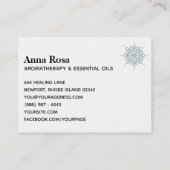 *~* Aromatherapie-ins Auge fallende ätherische Öle Visitenkarte (Rückseite)