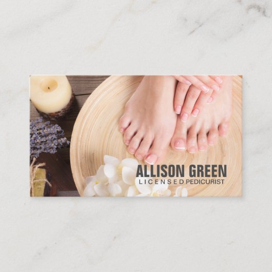 Aromatherapie Maniküre Pediküre Pediküre Salon Visitenkarte (Vorderseite)