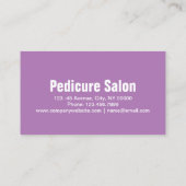 Aromatherapie Maniküre Pediküre Pediküre Salon Visitenkarte (Rückseite)