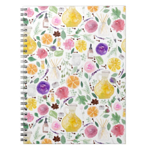 Aromatherapie Muster Wasserfarbe Notizblock