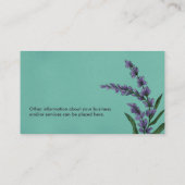 Aromatherapie Öl und Lavendel Illustration Visitenkarte (Rückseite)