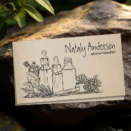 Aromatherapie Öle Stift Sketch Visitenkarte