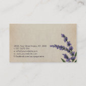 Aromatherapie-Öle und -Pflanze Visitenkarte (Rückseite)