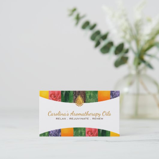 Aromatherapie ölt Slogan-Visitenkarten Visitenkarte (Stehend Vorderseite)