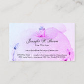 Aromatherapie Parfüm Lila Schönheit Makeup Visitenkarte (Rückseite)