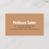 Aromatherapie Pediküre Salon Pediküre Pediküre Visitenkarte (Rückseite)