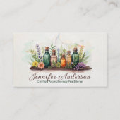 Aromatherapie Practitioner Aquarellfärbung Visitenkarte (Vorderseite)
