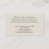 Aromatherapie Practitioner Linie Art Illustration Visitenkarte (Rückseite)