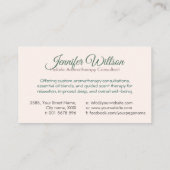 Aromatherapie Praxis Kunstdarstellung Visitenkarte (Rückseite)