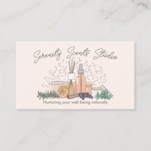 Aromatherapie Praxis Kunstdarstellung Visitenkarte (Vorderseite)