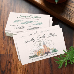 Aromatherapie Praxis Kunstdarstellung Visitenkarte