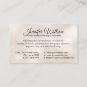 Aromatherapie Praxis Scent Therapie Visitenkarte (Rückseite)