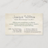 Aromatherapie Praxis Scent Therapie Wasserfarbe Visitenkarte (Rückseite)