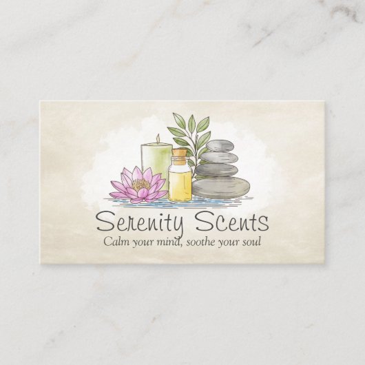 Aromatherapie Praxis Scent Therapie Wasserfarbe Visitenkarte (Vorderseite)