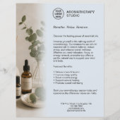 Aromatherapie-Spa-Geschäft Dusty Blue Benutzerdefi Flyer (Vorne)
