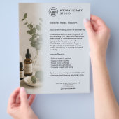 Aromatherapie-Spa-Geschäft Dusty Blue Benutzerdefi Flyer (Hand)