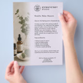 Aromatherapie-Spa-Geschäft Lavendel Eigenes Logo Flyer (Hand)