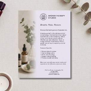 Aromatherapie-Spa-Geschäft Lavendel Eigenes Logo Flyer