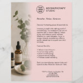 Aromatherapie-Spa-Geschäft Rosa Benutzerdefinierte Flyer (Vorne)