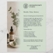 Aromatherapie-Spa-Geschäft Salbei Grün Benutzerdef Flyer (Vorne)