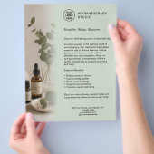 Aromatherapie-Spa-Geschäft Salbei Grün Benutzerdef Flyer (Hand)