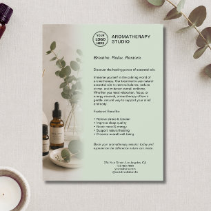 Aromatherapie-Spa-Geschäft Salbei Grün Benutzerdef Flyer