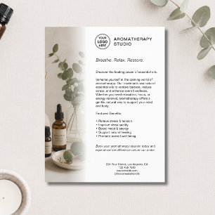 Aromatherapie Spa Geschäft Weißes individuelles Lo Flyer