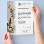 Aromatherapie Spa Geschäft Weißes individuelles Lo Flyer (Hand)