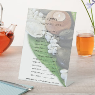 Aromatherapie-Spa-Hautpflege-Salon-Preisliste Sockelschild