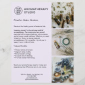 Aromatherapie-Spa-Lavendel-Logo Geschäft Flyer (Vorne)