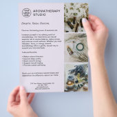 Aromatherapie-Spa-Lavendel-Logo Geschäft Flyer (Hand)