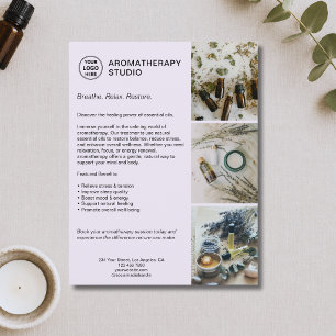 Aromatherapie-Spa-Lavendel-Logo Geschäft Flyer