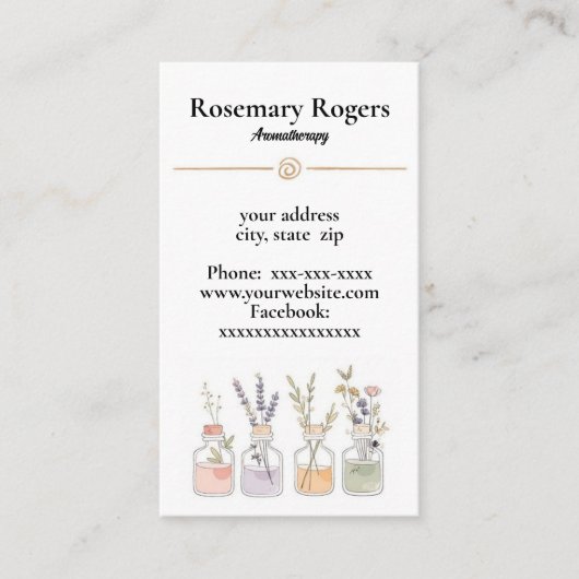 Aromatherapie Visitenkarte (Vorderseite)