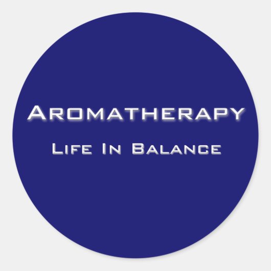 Aromatherapie - Weißer Text Runder Aufkleber (Vorderseite)