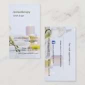Aromatherapie Wellness-Center Hautpflege Massage S Terminkarte (Vorne/Hinten)