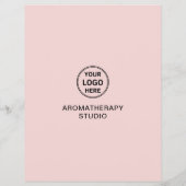 Aromatherapie Wellness-Center Logo QR Pink Werbung Flyer (Hinten)