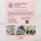 Aromatherapie Wellness-Center Logo QR Pink Werbung Flyer (Vorne)