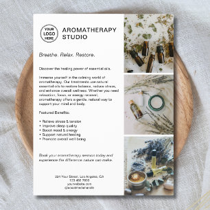Aromatherapie Wellness-Center Logo Werbung Geschäf Flyer