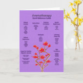 Aromatherapy Chart Lavender Greeting Card Karte (Gelbe Blume)