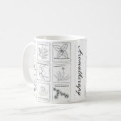 Aromatherapy-Pflanzen-Skizze-Tasse Kaffeetasse (Vorderseite Links)