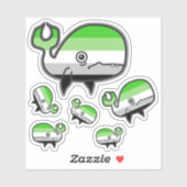 Aromatische, ängstliche, aber stolze Whale-Aufkleb Aufkleber (Blatt)