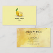 Aromatische ätherische Öle GelbZitrusfrüchte Limon Visitenkarte (Vorne/Hinten)
