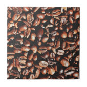 Aromatische Kaffeebohnen - I Liebe Kaffee Fliese (Vorderseite)