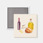 Aromen aus dem Mittelmeerraum Magnet (Vorderseite/Rückseite)