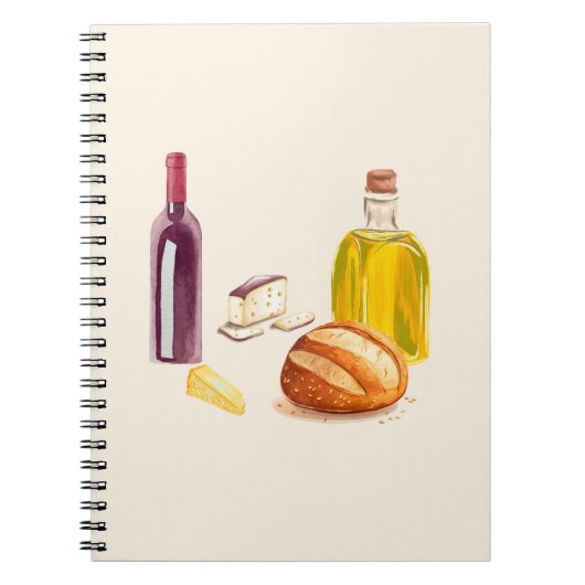 Aromen aus dem Mittelmeerraum Notizblock (Vorderseite)