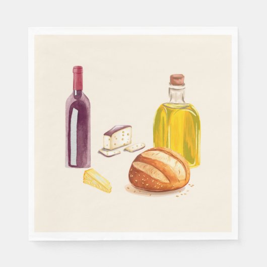 Aromen aus dem Mittelmeerraum Serviette (Vorderseite)