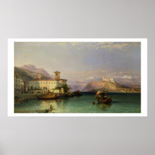 Arona und das Schloss von Angera, Lago Maggiore, 1 Poster