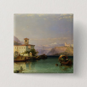 Arona und das Schloss von Angera, See Maggiore, Button